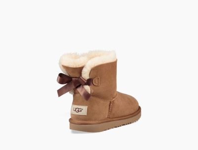 UGG Mini Bailey Bow II Boots for Big Kids - Chestnut/Brown India